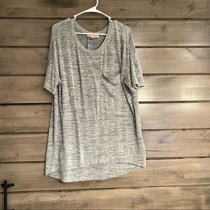 Long Tee, Short Sleeve, along Pocket, oversized shirt